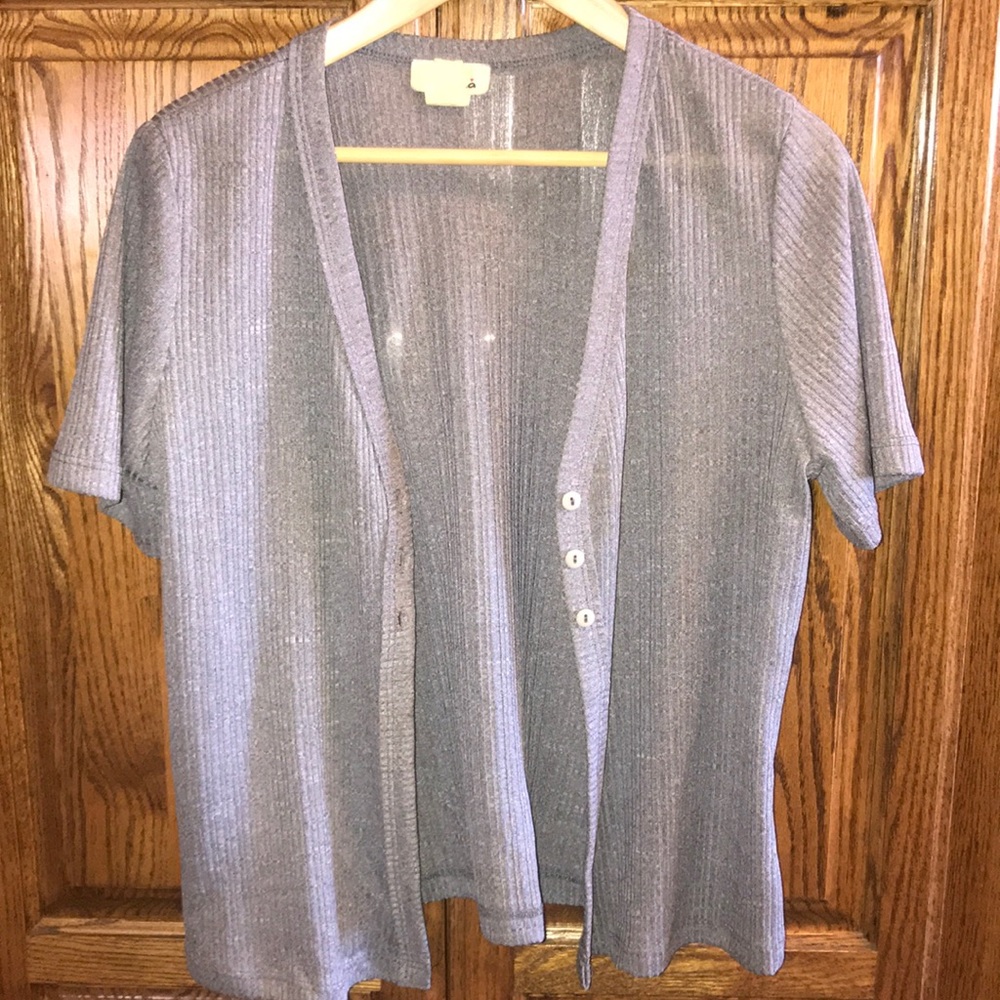 Gray blouse/cover up